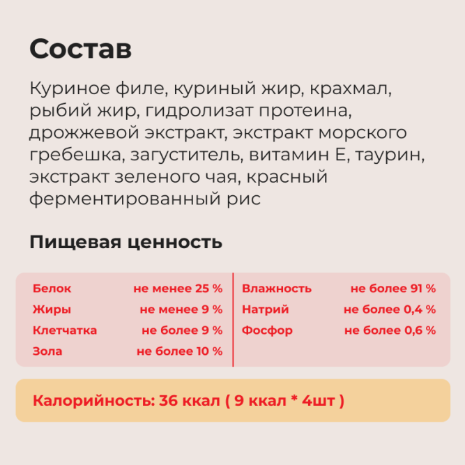 Inaba Ciao Churu лакомство-пюре для взрослых кошек для здоровья почек с куриным филе - 14 г х 4 шт