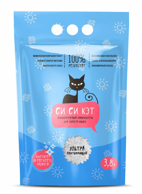 СиСиКэт наполнитель силикагелевый для туалета кошек - 3,8 л