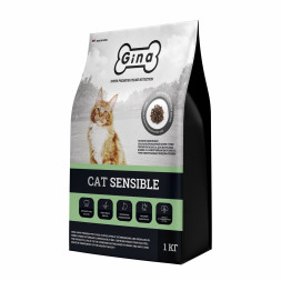 Gina Cat Sensible сухой корм для взрослых кошек с чувствительным пищеварением с цыпленком - 1 кг