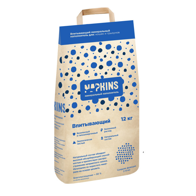 NAPKINS впитывающий наполнитель для кошачьего туалета - 24 л (12 кг)
