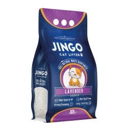 Jingo наполнитель для кошачьего туалета, с ароматом лаванды - 10 л (8,7 кг)