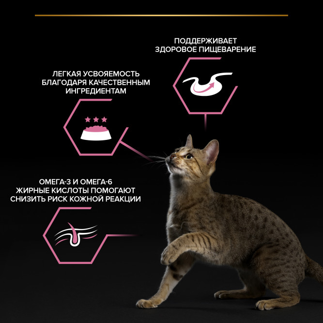 Pro Plan Adult Delicate Digestion влажный корм для взрослых кошек с чувствительным пищеварением, с индейкой в соусе - 85 г x 26 шт