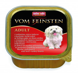Animonda Vom Feinsten Adult влажный корм для взрослых собак с говядиной и сердцем индейки - 150 г