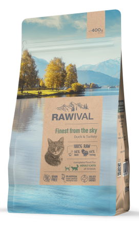 Rawival Finest from the Sky сухой корм для взрослых кошек с уткой и индейкой - 400 г