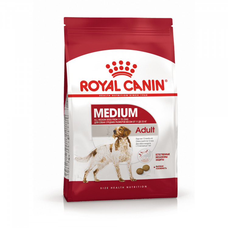 Royal Canin Medium Adult сухой корм для взрослых собак средних пород - 15 кг - купить в Москве | КотМатрос