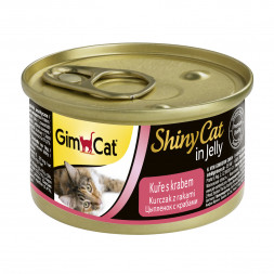 Gimborn GimCat ShinyCat влажный корм для кошек из курицы с крабом - 70 г х 24 шт