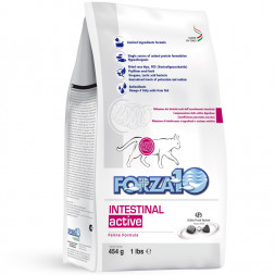Forza10 Intestinal Active сухой корм для взрослых кошек при проблемах пищеварения с рыбой - 454 г
