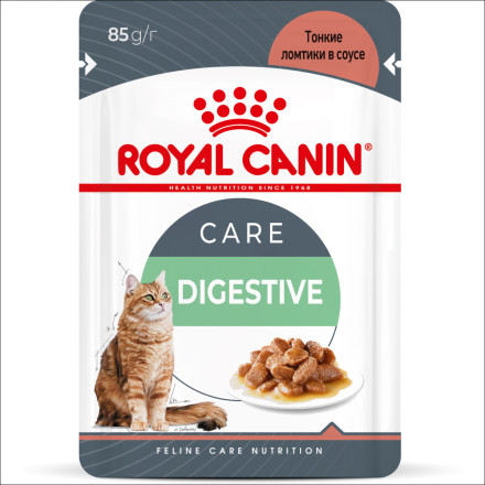 Royal Canin Digestive Care влажный корм для взрослых кошек с чувствительным пищеварением, в паучах, в соусе - 85 г х 28 шт