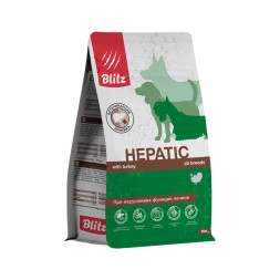 Blitz Hepatic диетический полнорационный сухой корм для взрослых собак при нарушении функции печени - 500 г