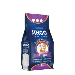 Jingo наполнитель для кошачьего туалета, с ароматом лаванды - 5 л (4,35 кг)