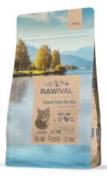 Rawival Finest from the Sky сухой корм для взрослых стерилизованных кошек с уткой и индейкой - 400 г