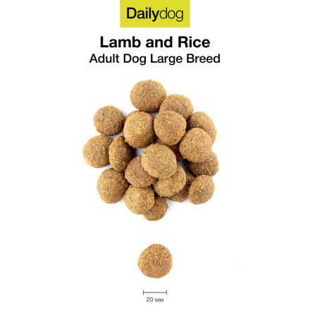 Сухой корм Dailydog Adult Large Breed lamb and rice для взрослых собак крупных пород с ягненком и рисом - 12 кг