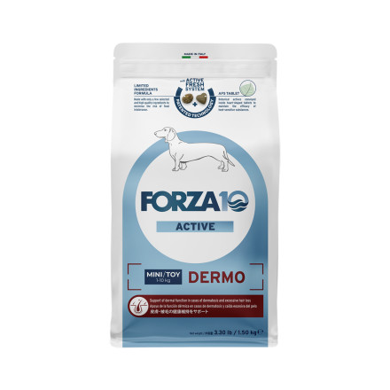 Forza10 Active Dog Adult Dermo Mini/Toy сухой корм для взрослых собак мелких пород с патологиями кожного покрова - 1,5 кг