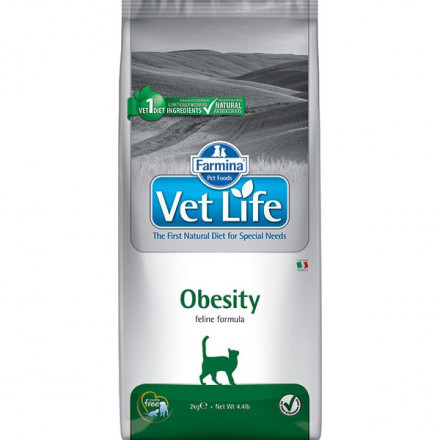Farmina Vet Life Cat Obesity сухой корм для взрослых кошек с ожирением - 10 кг