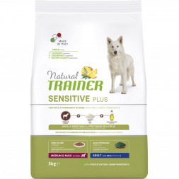 Trainer Natural Sensitive Plus Adult Medium&amp;Maxi сухой гипоаллергенный корм для взрослых собак средних и крупных пород с кониной - 3 кг