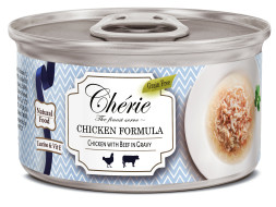 Pettric Shredded Chicken влажный корм для кошек рубленная курица с говядиной в подливе - 80 г х 24 шт