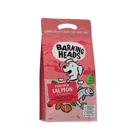 Barking Heads Pooched Salmon сухой беззерновой корм для взрослых собак с лососем и картофелем - 2 кг