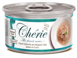 Pettric Cherie Flaked Yellowfin Mix влажный корм для кошек с тунцом в подливе - 80 г х 24 шт