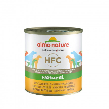Almo Nature HFC Natural Chicken Drumstick консервы для взрослых собак с куриными бедрышками, в бульоне - 280 г х 12 шт