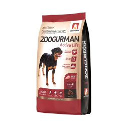 Зоогурман Active Life сухой корм для взрослых собак средних и крупных пород, с индейкой - 2,2 кг