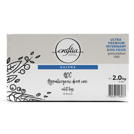 Craftia Galena Dog Hypoallergenic Derm Care сухой диетический корм для взрослых собак при пищевой аллергии и заболеваниях кожи - 2 кг