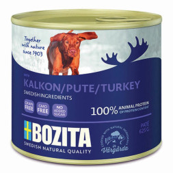 Bozita Turkey мясной паштет для взрослых собак с индейкой - 625 г