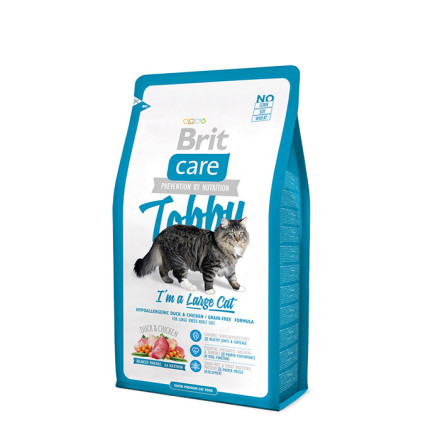 Сухой корм Brit Care Cat Tobby для кошек крупных пород с уткой - 7 кг