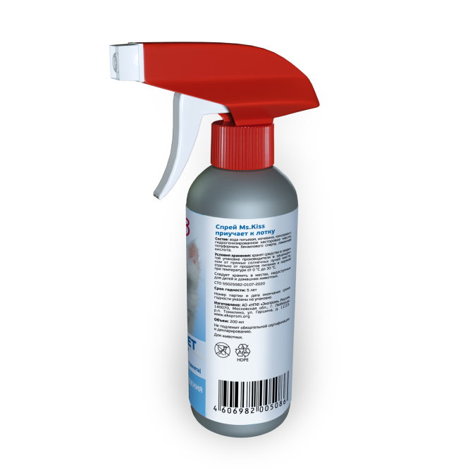 Ms.Kiss спрей для приучения кошек к лотку - 200 мл