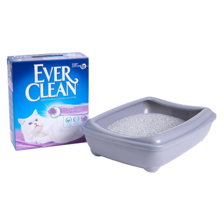 Ever Clean Lavender наполнитель комкующийся с ароматом лаванды - 6 л