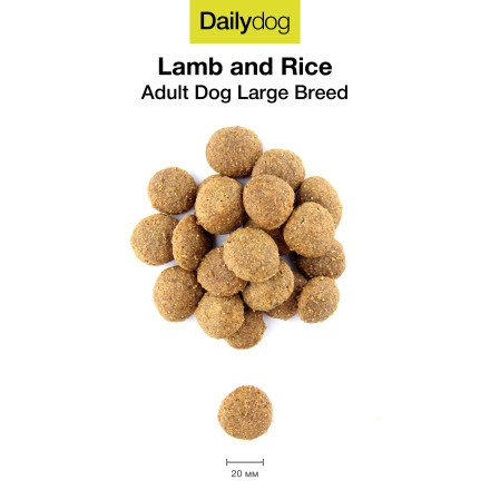 Сухой корм Dailydog Adult Large Breed lamb and rice для взрослых собак крупных пород с ягненком и рисом - 20 кг