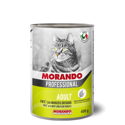 Morando Professional консервированный корм для кошек паштет с говядиной и овощами, в консервах - 400 г х 24 шт