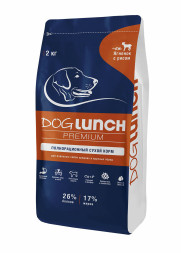 Dog Lunch Премиум сухой корм для собак средних и крупных пород с ягненком и рисом - 2 кг