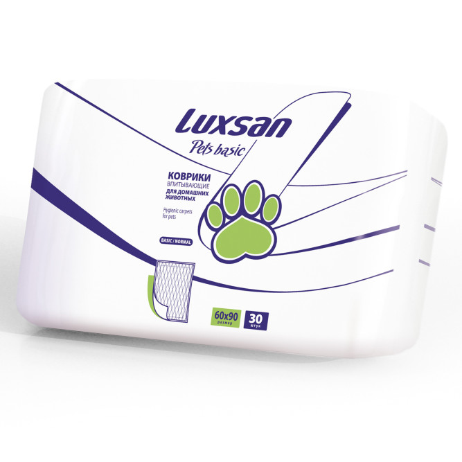 Luxsan Basic коврики впитывающие для животных, 60х90, 30 шт