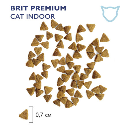 Brit Premium Cat Indoor сухой корм для кошек домашнего содержания с курицей - 800 г