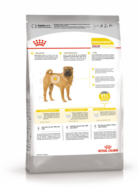 Royal Canin Medium Dermacomfort корм для собак средних пород с раздраженной и зудящей кожей - 3 кг
