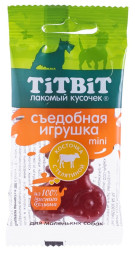TiTBiT съедобная игрушка для собак мелких пород косточка с телятиной Mini - 20 г