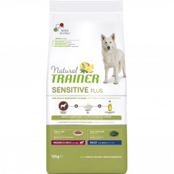 Trainer Natural Sensitive Plus Adult Medium&amp;Maxi сухой гипоаллергенный корм для взрослых собак средних и крупных пород с кониной - 12 кг