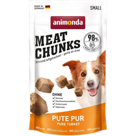Animonda Meat Chunks Лакомство для взрослых собак мелких пород с индейкой - 60 г (1 шт)