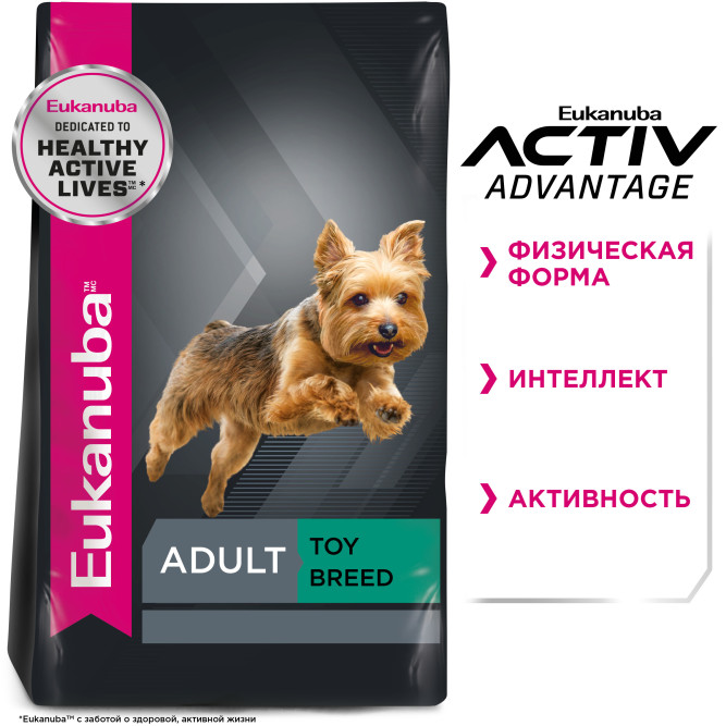 Сухой корм Eukanuba Adult Toy Breed для собак миниатюрных пород с птицей - 3,5 кг
