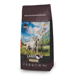 Landor Large Breed Dog сухой корм для щенков крупных пород с ягненком и рисом - 3 кг