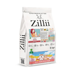 Zillii Healthy Care Urinary Care Профилактика сухой гипоаллергенный корм для взрослых кошек для контроля РН с индейкой - 6 кг