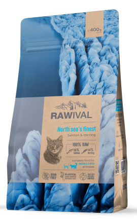 Rawival North Sea’s Finest сухой корм для взрослых кошек с лососем и сельдью - 400 г