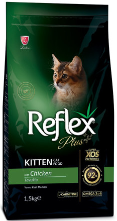 Reflex Plus Kitten Food Chicken сухой корм для котят, с курицей - 1,5 кг