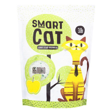 Smart Cat впитывающий силикагелевый наполнитель с ароматом яблока - 3,8 л (1,66 кг)