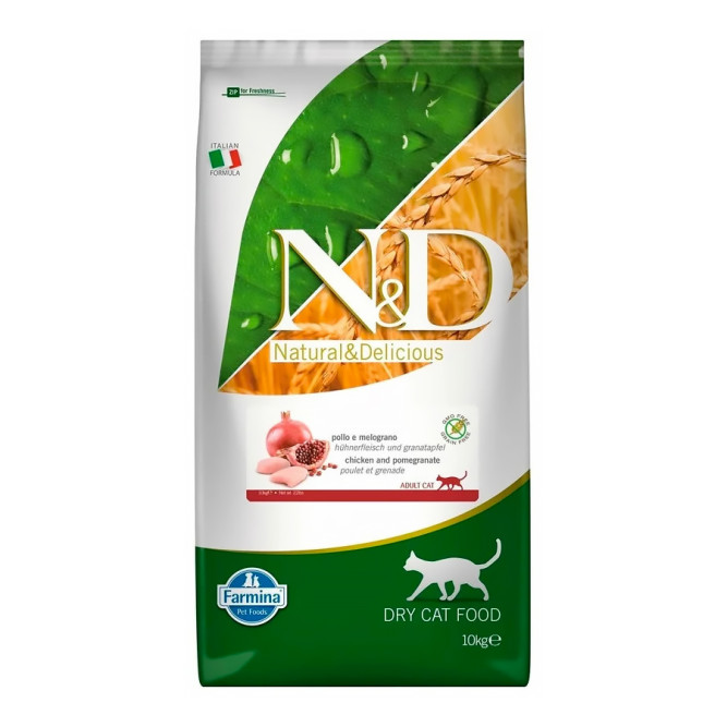 Farmina N&amp;D Prime Cat Chicken &amp; Pomegranate Adult сухой беззерновой корм для взрослых кошек с курицей и гранатом - 10 кг