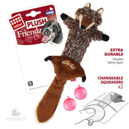 GiGwi PLUSH FRIENDZ игрушка для собак Шкурка волка со сменными пищалками, 37 см