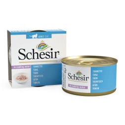Schesir Cat Adult влажный корм для взрослых кошек с тунцом в собственном соку в консервах - 85 г х 14 шт