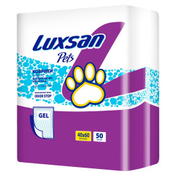 Luxsan Premium GEL коврики впитывающие для животных, 40х60, 50 шт