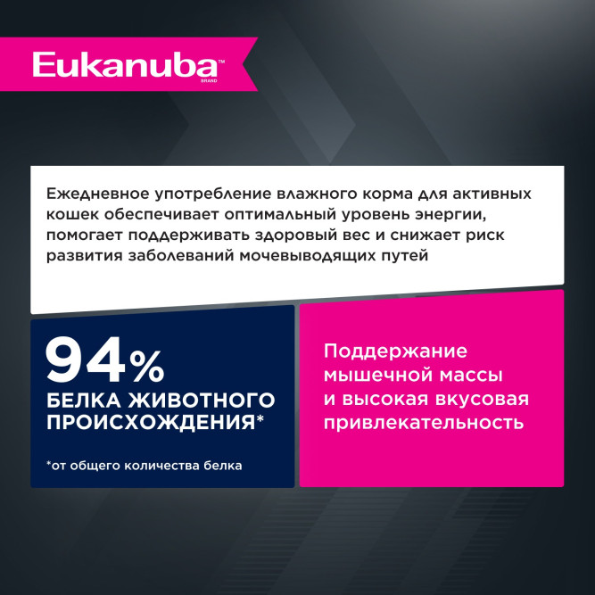 Eukanuba Adult Top Condition влажный корм для взрослых кошек с лососем в соусе, в паучах - 85 г х 28 шт