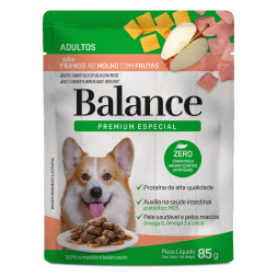 Balance Dog паучи для взрослых собак с курицей в соусе, с манго и яблоком - 85 г x 18 шт